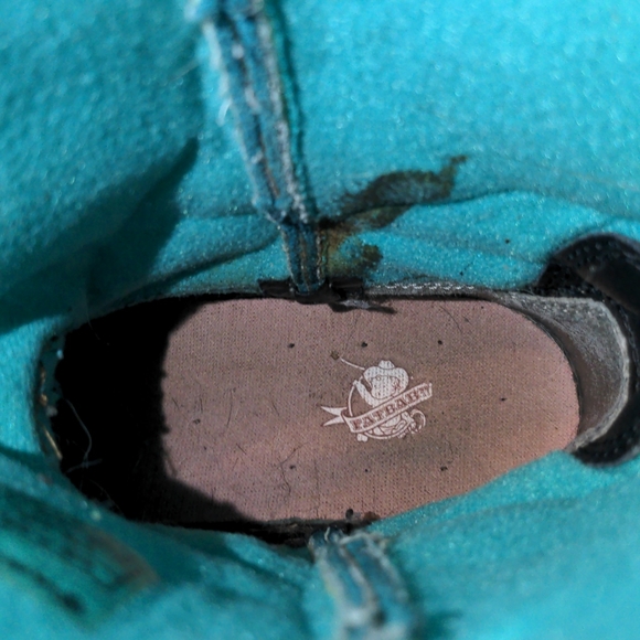 Ariat FatBaby Western Turquoise Leather Pull-On Cowboy Boots Women's 7.5B - Picture 15 of 15